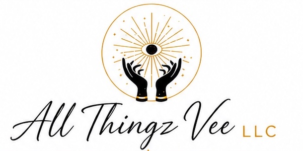 All Thingz Vee LLC gold-and-black logo with an eye above two hands
